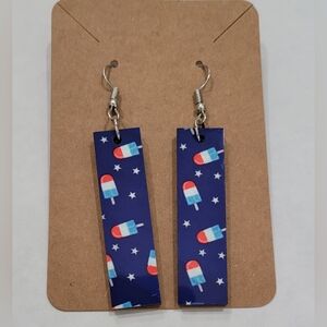 4th of July Popsicle Earrings